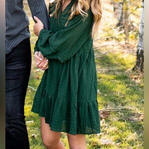 Bohme Green Long Sleeve Dress
